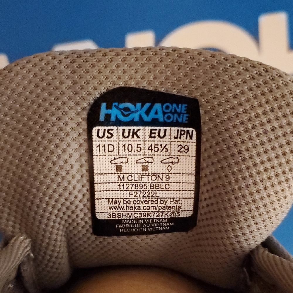 New HOKA Men's Sneakers in Gray and White Clifton 10 Men's Size 11 NWT, NIB - Picture 6 of 8